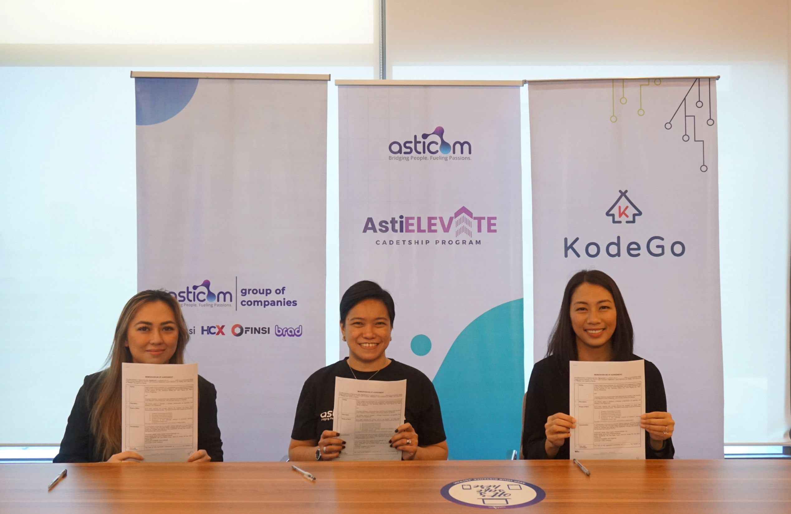 (Left-Right): Fam Alonto (Venture Builder of KodeGo), Mharicar Castillo-Reyes (President and CEO of Asticom Group of Companies), and Cristina Gervasio (Entrepreneur-in-Residence of Kodego)