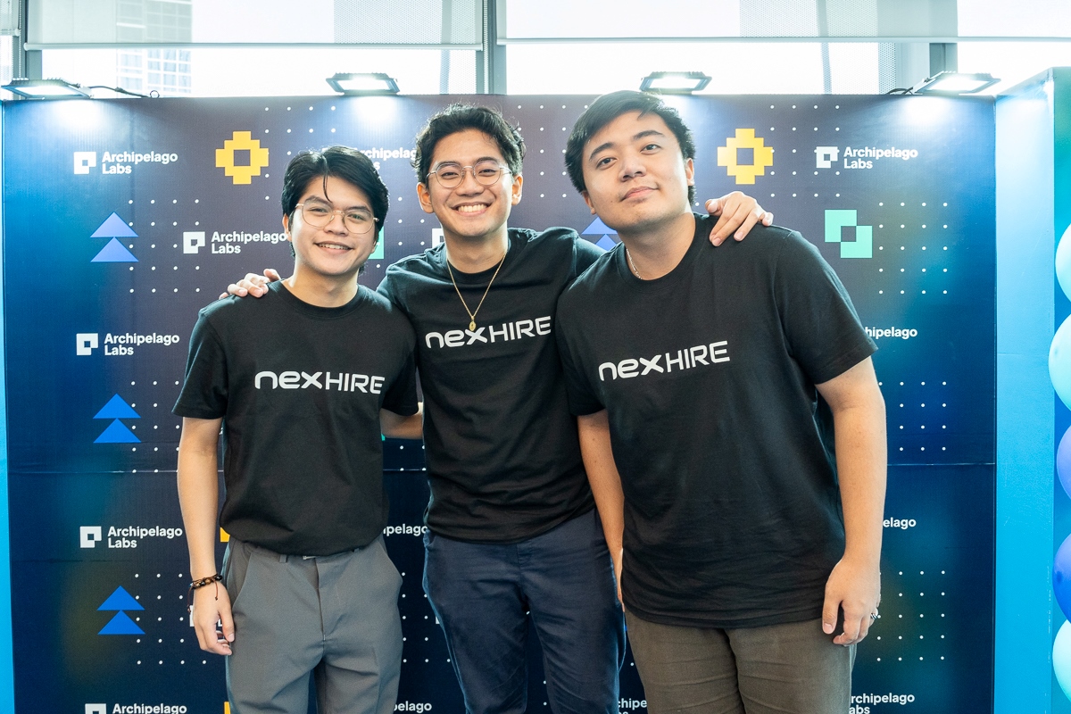 Nexhire: Gabriel Fordan, CTO; Ritch Traballo, CEO; and Justin Wee, COO.