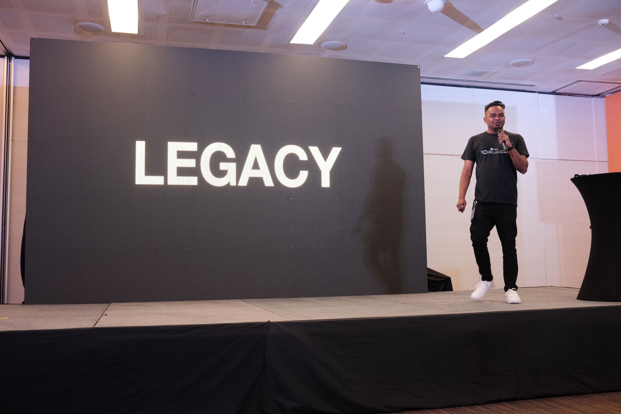 In his keynote, Ricky Mohan, Senior Advisor for Cloud Enablement and Service Operations Division for Globe's Information Systems Group, talked about turning "legacy" into a positive, instead of "old" or "outdated" in tech parlance.