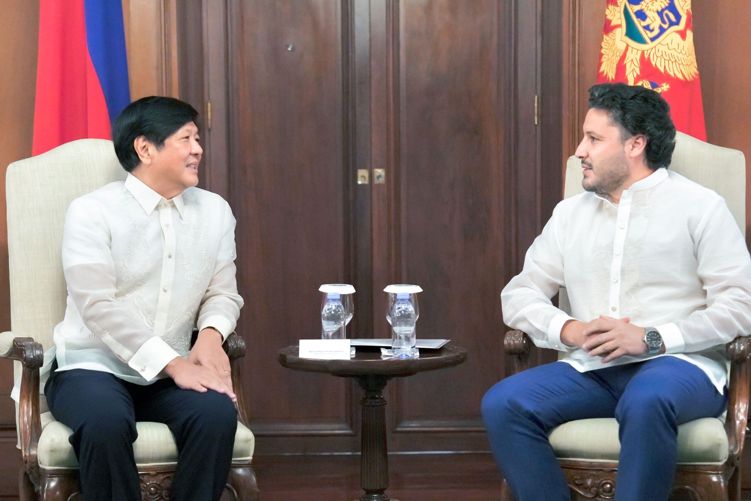 Philippine President Ferdinand "Bongbong" R. Marcos Jr. and Montenegro Prime Minister Dritan Abazovíc