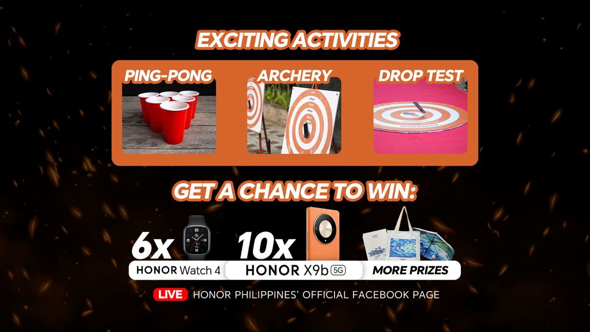 Activites + Raffle and Prizes await at the HONOR X9b 5G Bagsakan Concert.