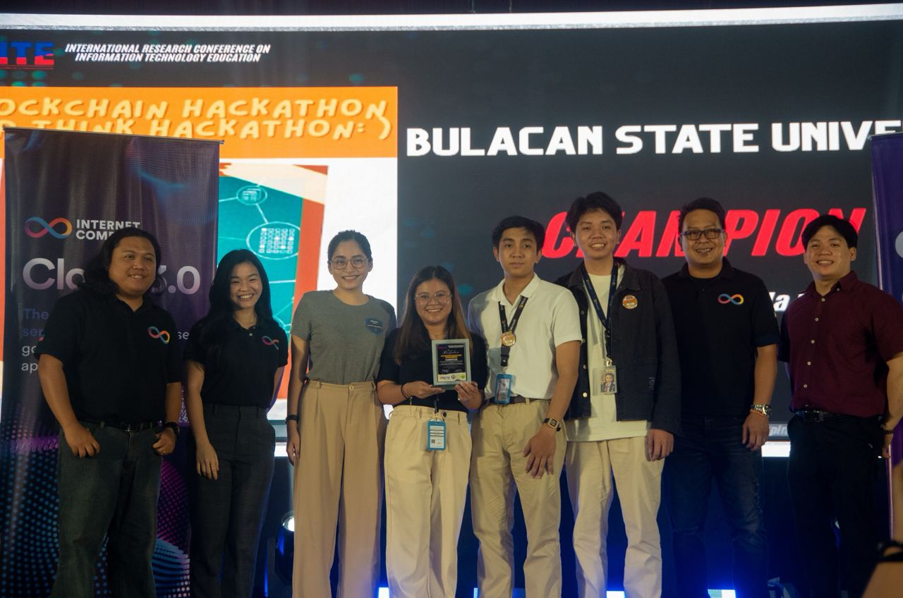 Student developers from Bulacan State University with ICP.Hub Philippines officials