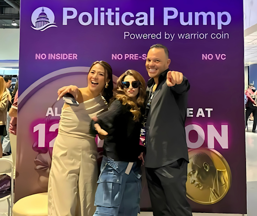 From left to right: Chezka Gonzales, Vice President of Blockchain Council of the Philippines and Co Founder of Philippine Blockchain Week, Donnalyn Bartolome, multi-talented Filipina personality, Jose Manuel Torres, Co-Founder of Political Pump.