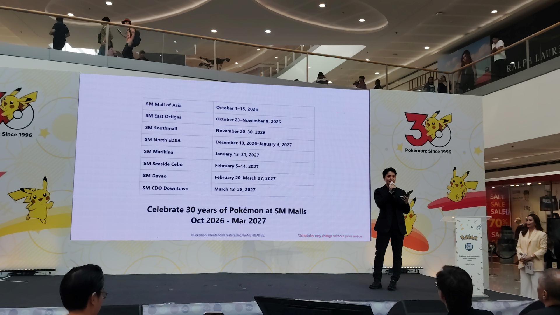 A six-month mall caravan at SM Supermalls will be held from October 2026 to March 2027.