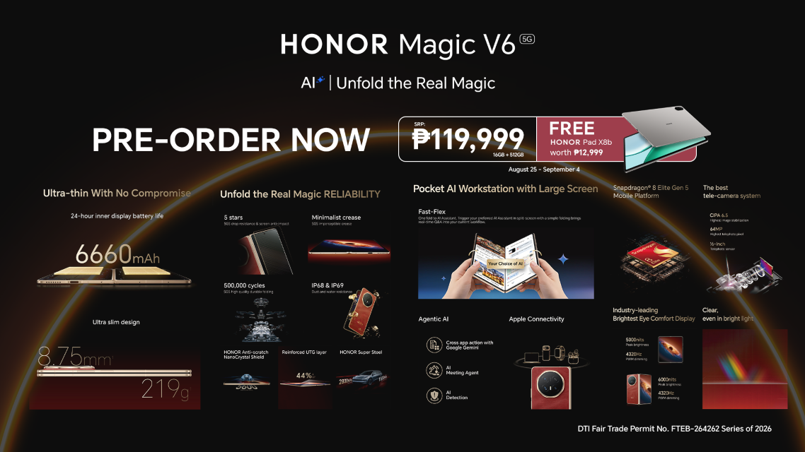 HONOR Magic V6 specs